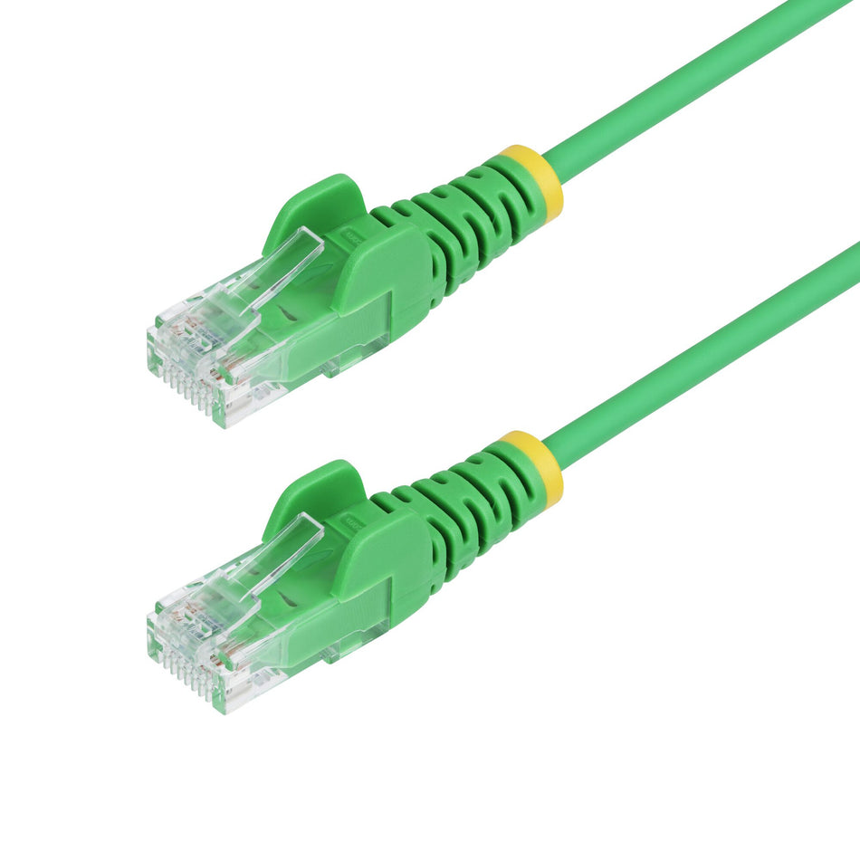 StarTech.com 50cm Green Slim CAT6 Ethernet Cable, Snagless, 100W PoE, UTP, LSZH, 28AWG Pure Bare Copper Wire, Slim RJ45 Network Patch Cord w/Strain Reliefs, Fluke Tested