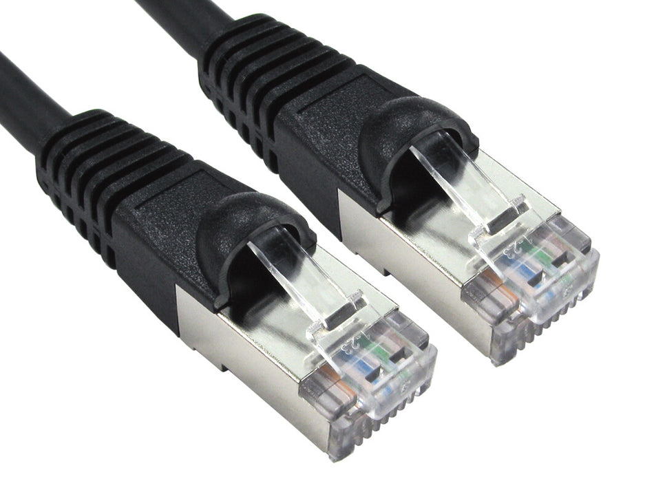 Cables Direct ART-100-HK networking cable Black 0.25 m Cat6a S/FTP (S-STP)