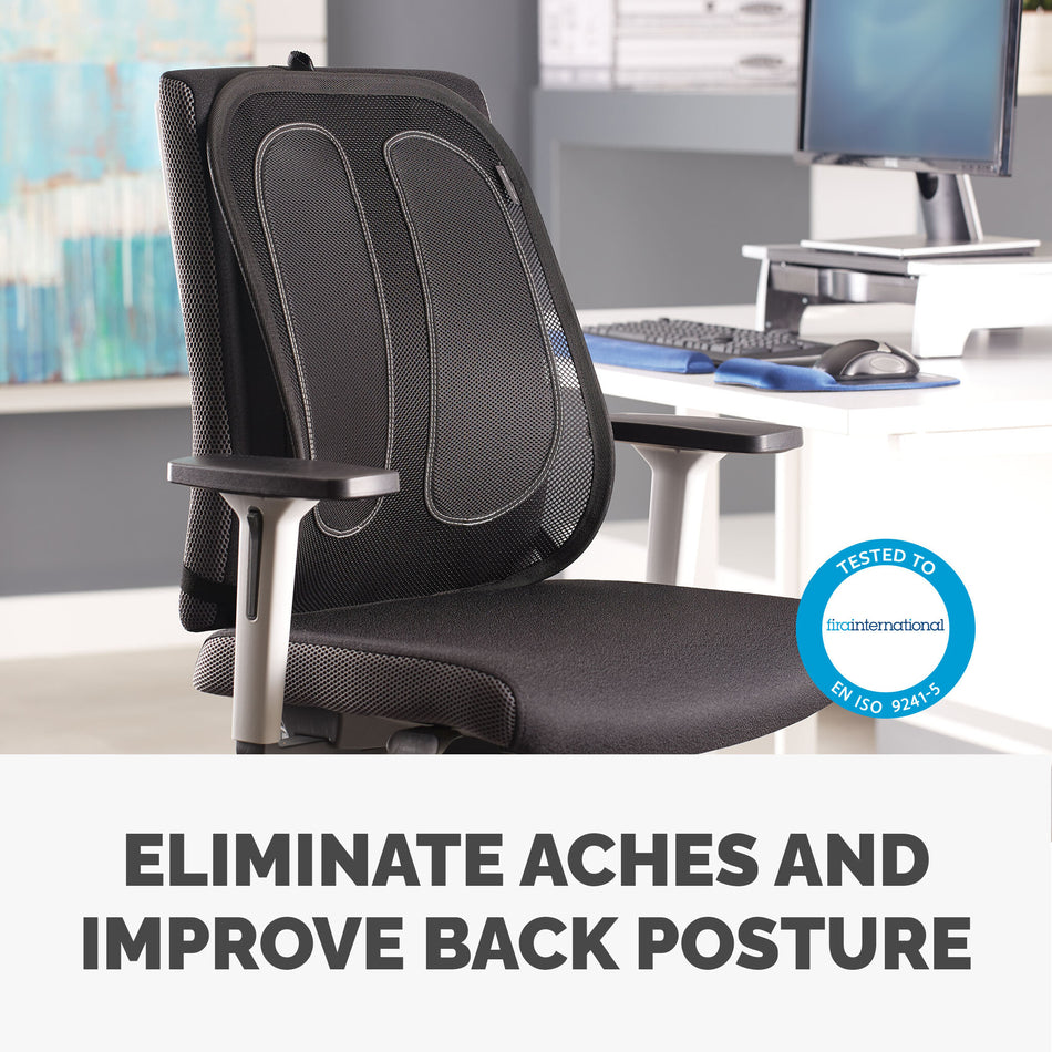 Fellowes Back Support for Office Chair - Office Suites Mesh Back Support with Mesh Fabric - H51.28 x W43.97 x D14.13cm