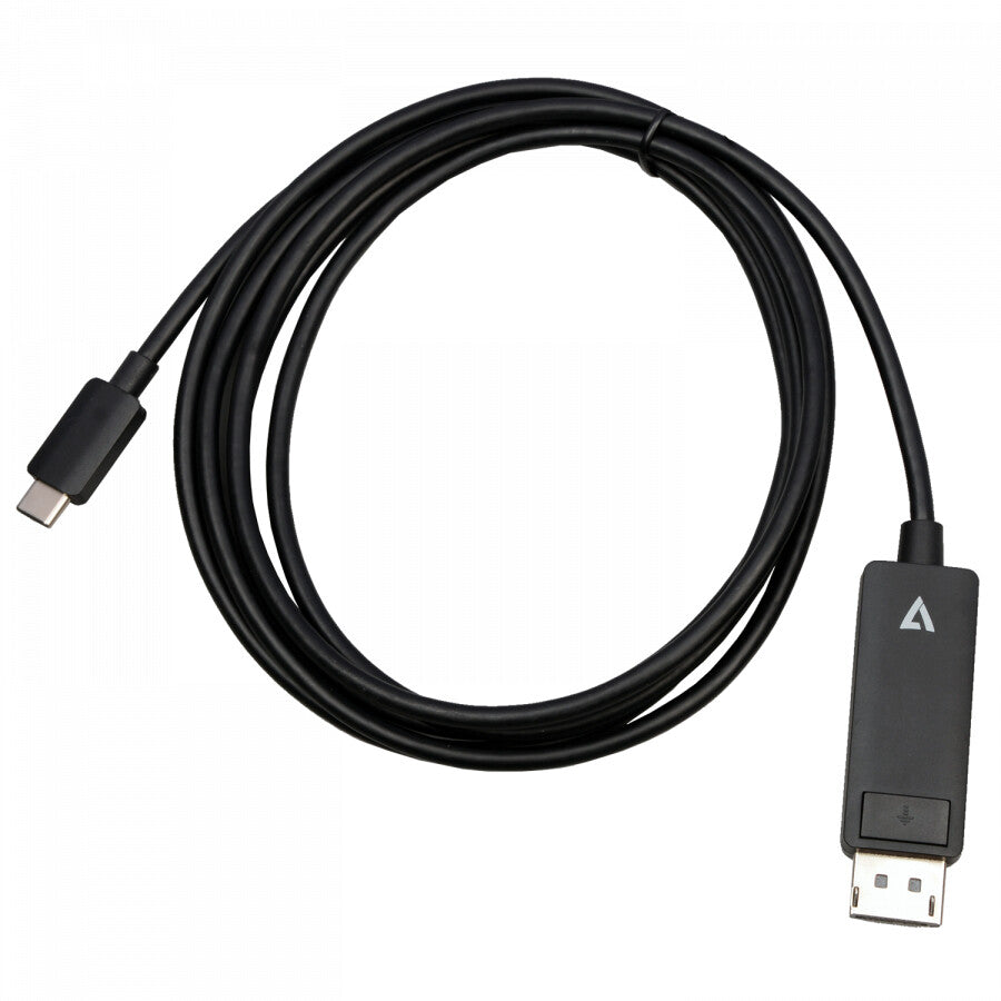 V7 V7USBCDP14-2M video cable adapter DisplayPort USB Type-C Black