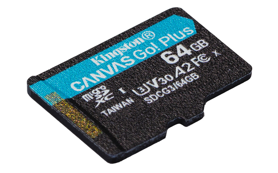 Kingston Technology Canvas Go! Plus 64GB microSDXC Canvas Go Plus 170R A2 U3 V30 Single Pack w/o ADP