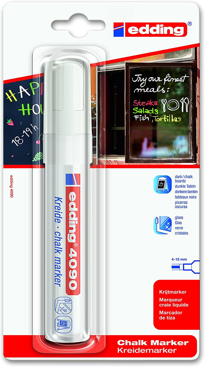 Edding 4090 chalk marker Chisel White 1 pc(s)