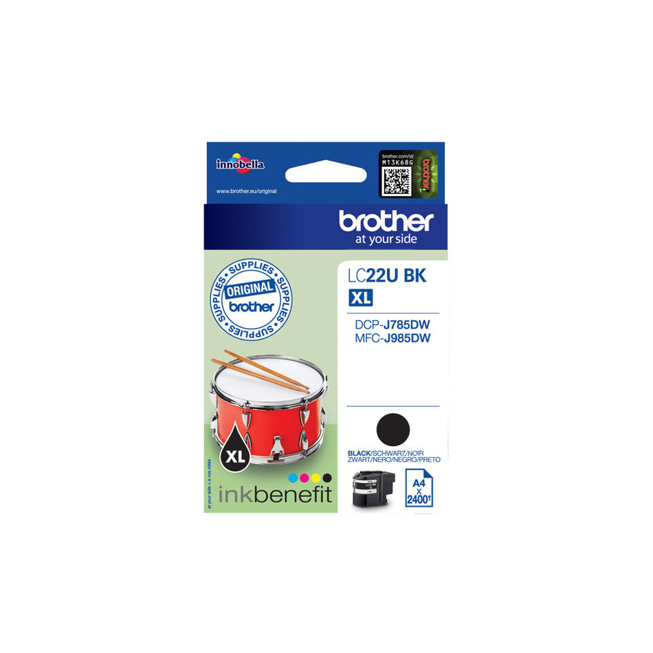 Brother LC22UBK ink cartridge 1 pc(s) Original Black