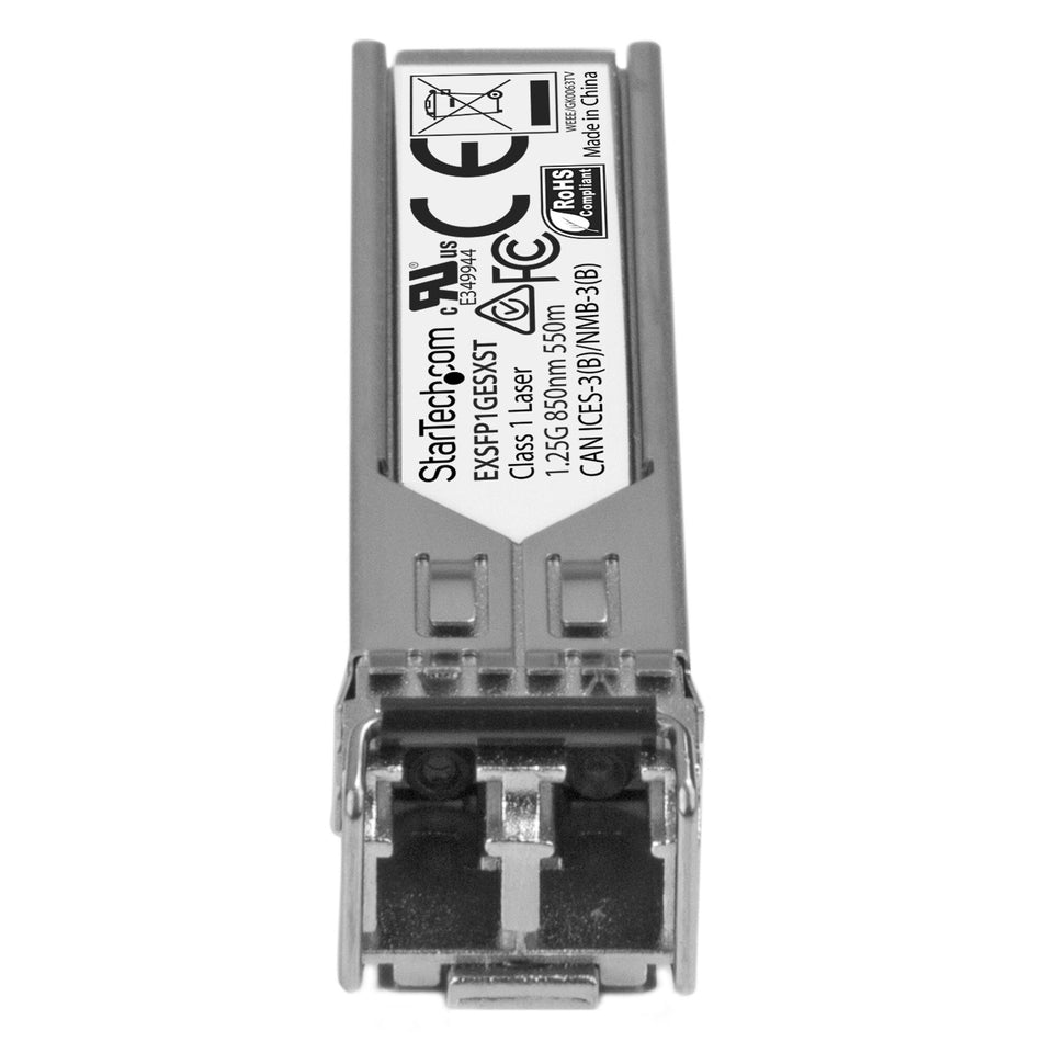 StarTech.com Juniper EX-SFP-1GE-SX Compatible SFP Transceiver Module - 1000BASE-SX~Juniper EX-SFP-1GE-SX Compatible SFP Module - 1000BASE-SX - 1GbE Multimode Fiber MMF Optic Transceiver - 1GE Gigabit Ethernet SFP - LC 550m - 850nm - DDM