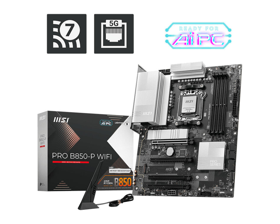 MSI PRO B850-P WIFI motherboard AMD B850 Socket AM5 ATX