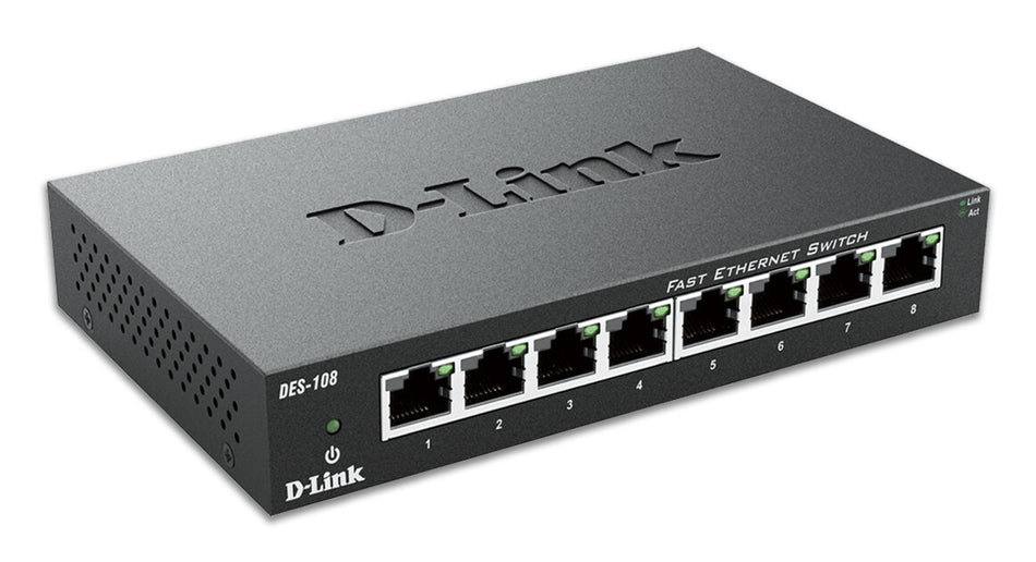 D-Link DES-108 Unmanaged Black