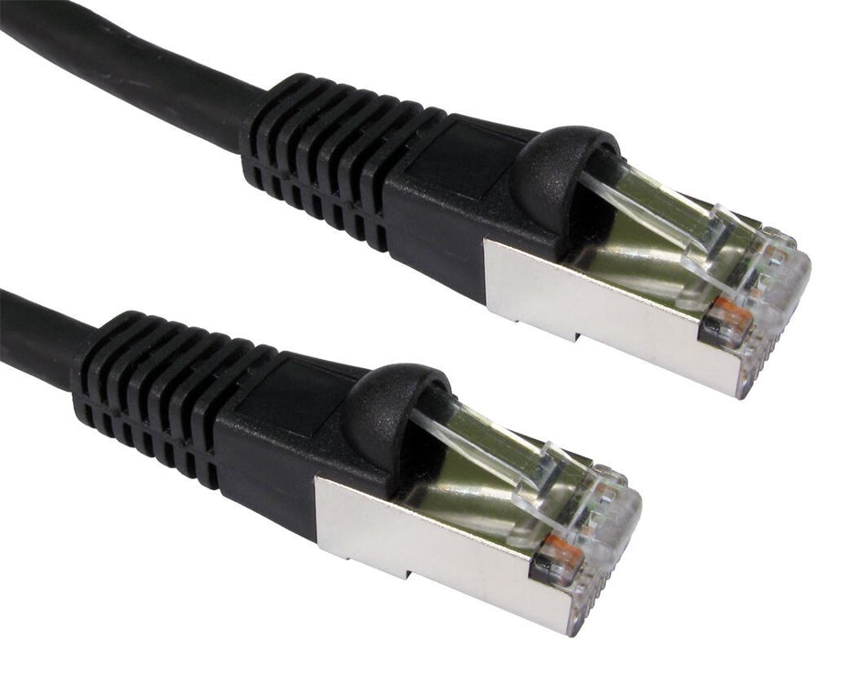 Cables Direct 5m CAT6a, M - M networking cable Black S/FTP (S-STP)