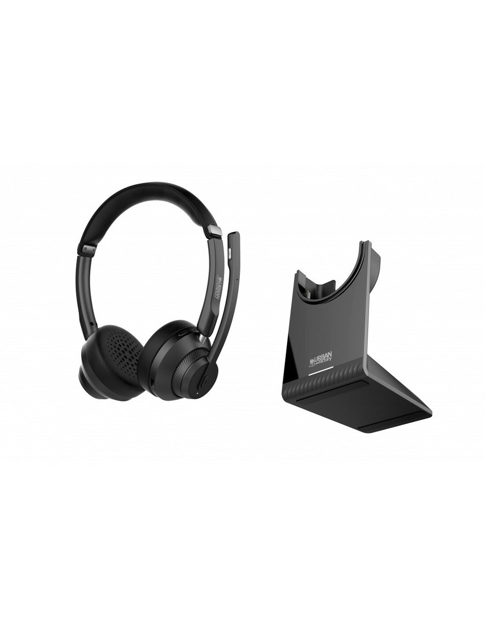 Urban Factory MOVEE PRO Headset Wireless Head-band Gaming USB Type-C Bluetooth Charging stand Black