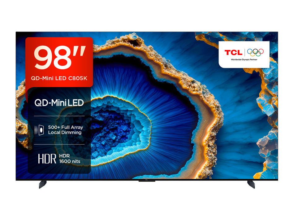 TCL C80 98C805K TV 2.49 m (98") 4K Ultra HD Smart TV Wi-Fi Black 1500 cd/m²