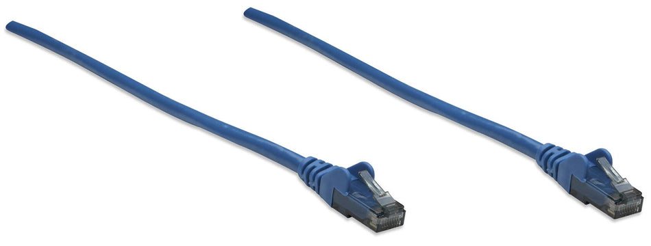 Intellinet Network Patch Cable, Cat6, 10m, Blue, CCA, U/UTP, PVC, RJ45, Gold Plated Contacts, Snagless, Booted, Lifetime Warranty, Polybag