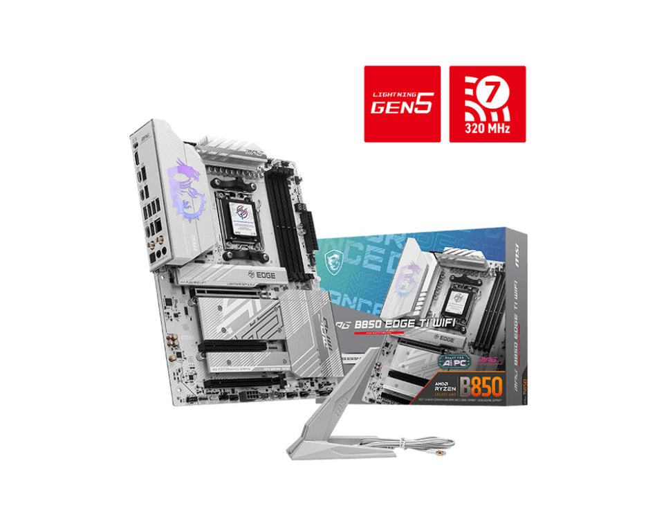 MSI MPG B850 EDGE TI WIFI motherboard AMD B850 Socket AM5 ATX