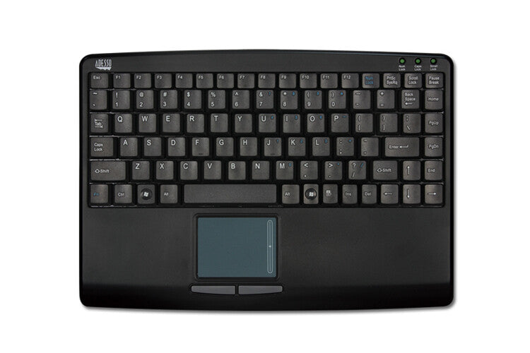 Adesso SlimTouch 410 - Mini Touchpad Keyboard (Black, USB)