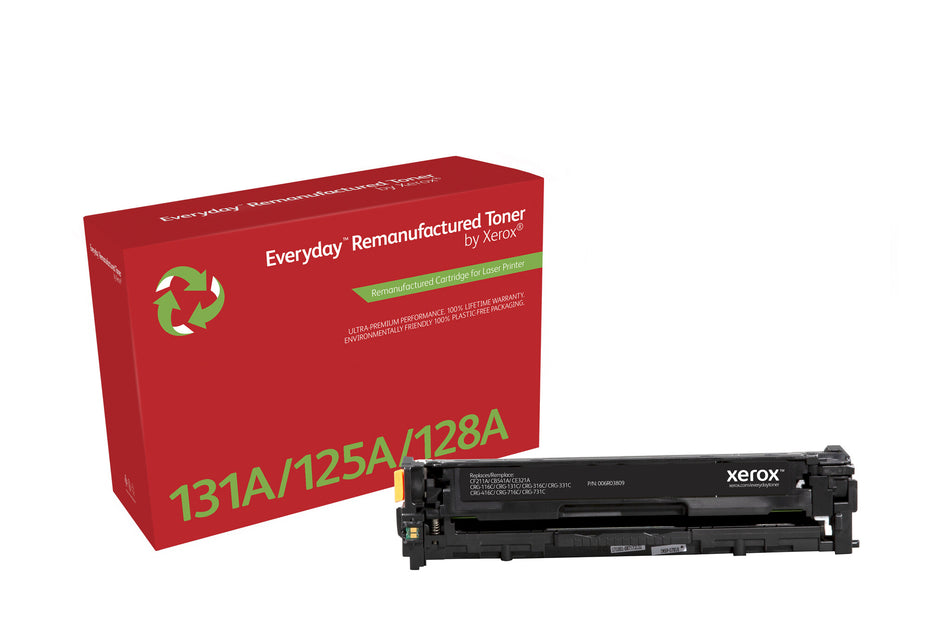 Everyday Remanufactured Everyday™ Cyan Remanufactured Toner by Xerox compatible with HP 131A (CF211A), Standard capacity