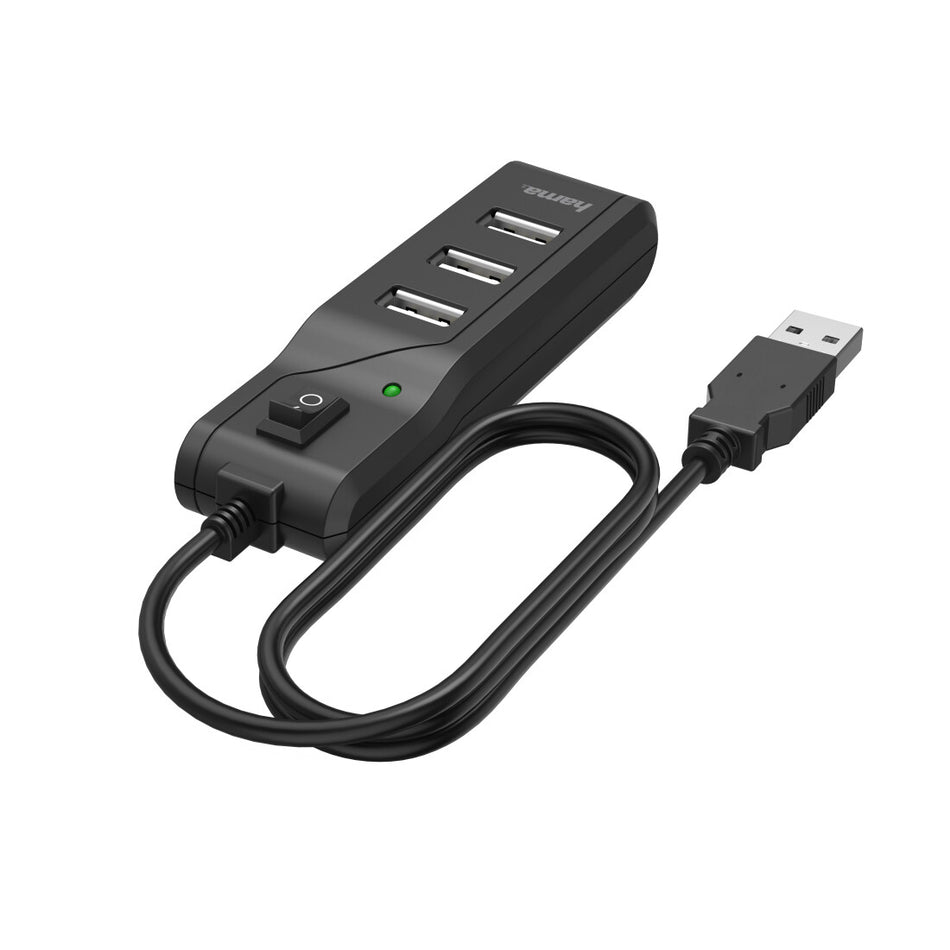 Hama 00200118 interface hub USB 2.0 480 Mbit/s Black