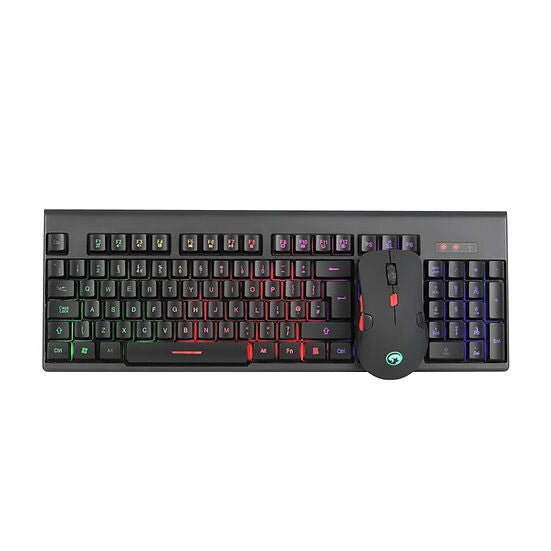 Marvo KW512-UK keyboard Mouse included Gaming RF Wireless + USB QWERTY English Black