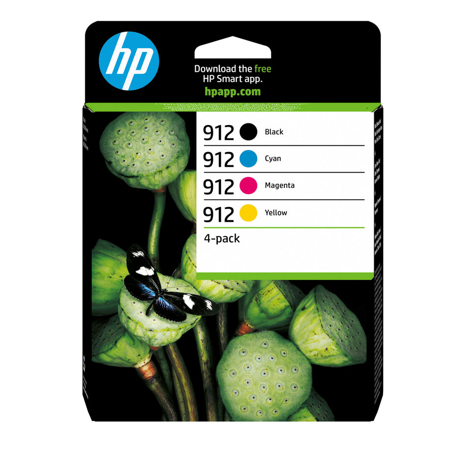 HP 912 4-pack Black/Cyan/Magenta/Yellow Original Ink Cartridges