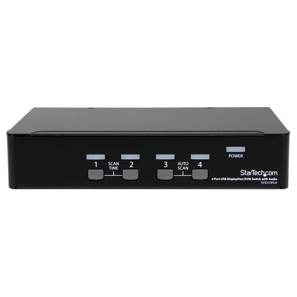 StarTech.com 4 Port USB DisplayPort KVM Switch with Audio