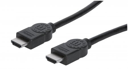 Manhattan HDMI 4K@60Hz Cable with Ethernet, 2m, Certified, Suitable for ALL 4K & 1080p/HD uses - when upgrading now or have it ready for when you need it, Male to Male, Black, Ultra HD 4k x 2k, Lifetime Warranty, Premium High Speed, Equivalent to HDMM2MP