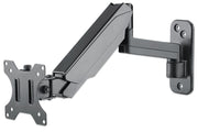 Manhattan Wall Mount for TV & Monitors (Spring Arm 3 pivots), For screens 17" to 32", VESA compatibility: 75x75mm and 100x100mm - check the dimensions of the four mounting holes on back of screen to ensure it fits, Max 8kg, Black, Bracket, Lifetime