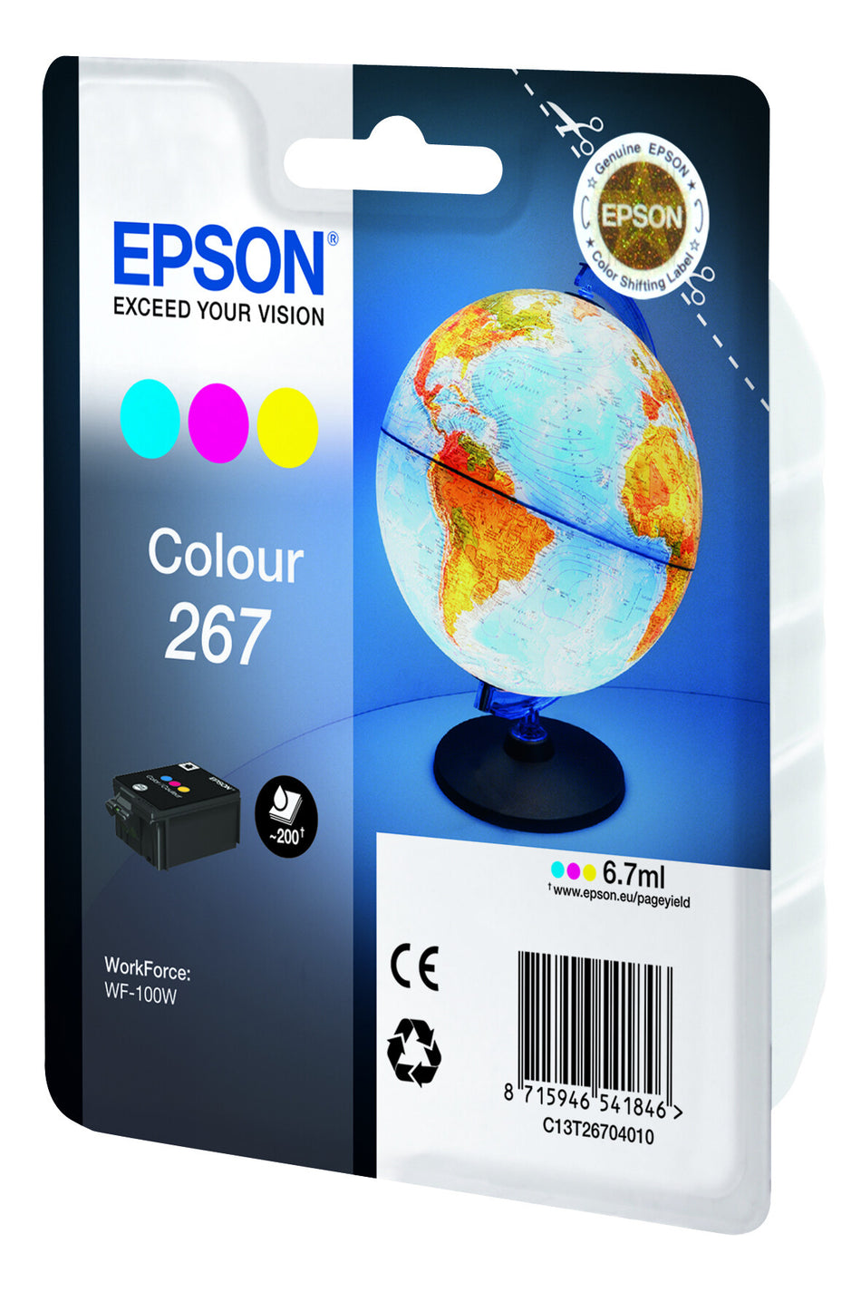 Epson Globe Singlepack Colour 267 ink cartridge