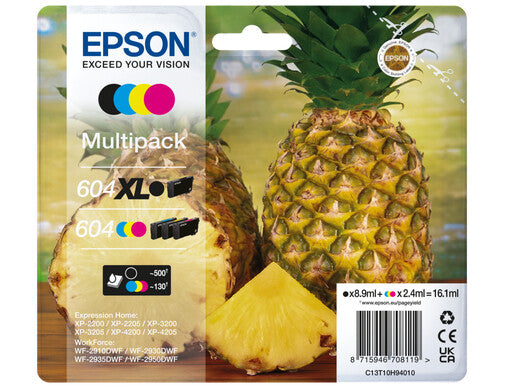 Epson 604XL ink cartridge 4 pc(s) Original High (XL) Yield Black, Cyan, Magenta, Yellow