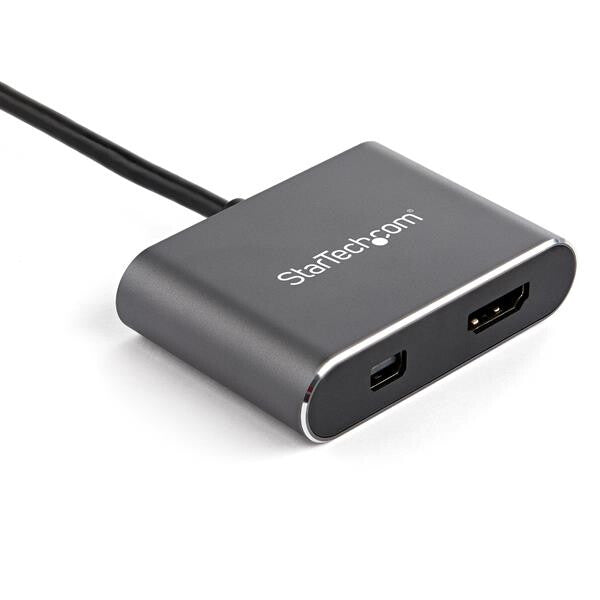 StarTech.com USB C Multiport Video Adapter - 4K 60Hz USB-C to HDMI 2.0 or Mini DisplayPort 1.2 Monitor Adapter - USB Type-C 2-in-1 Display Converter HDMI/MDP HBR2 HDR - TB3 Compatible