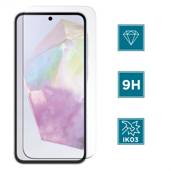 Mobilis 017076 Screen Protector Tempered Glass Clear - 9H- for Galaxy A35 5G - A55 5G