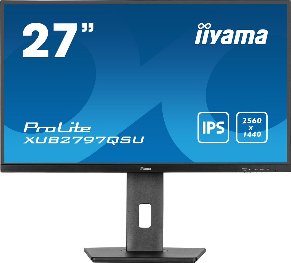 iiyama ProLite XUB2797QSU-B2 computer monitor 68.6 cm (27") 2560 x 1440 pixels 4K Ultra HD LED Black