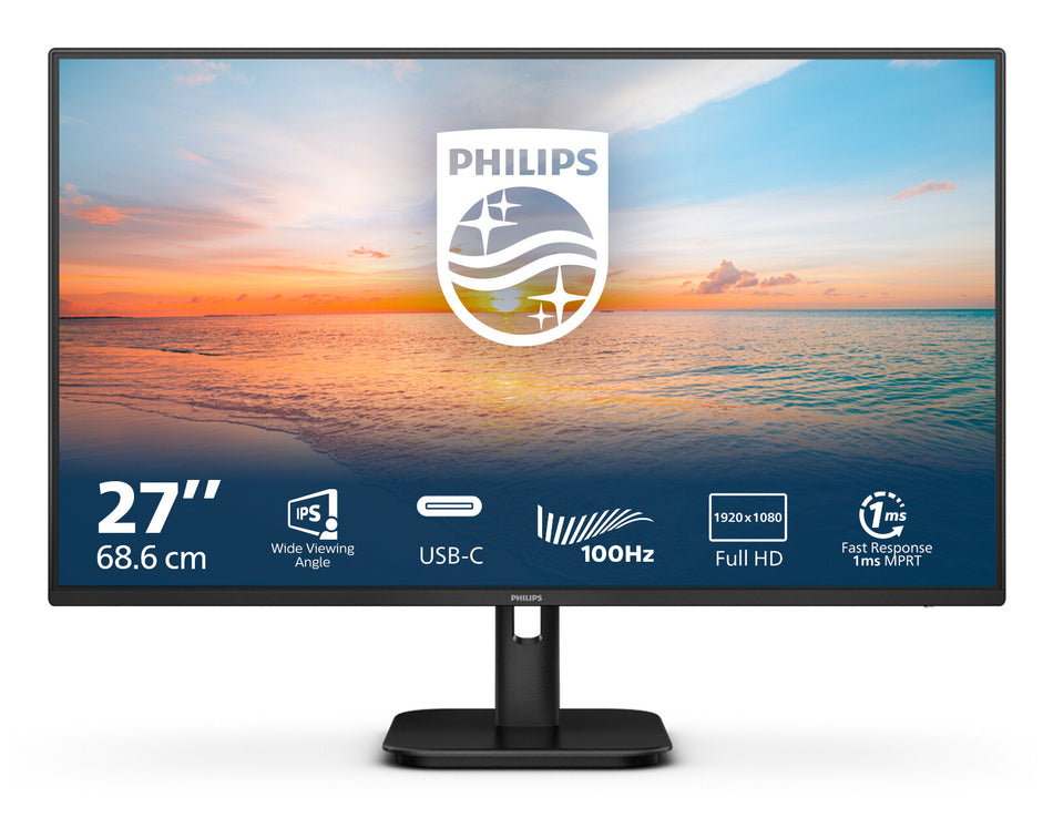 Philips 1000 series 27E1N1300A/00 computer monitor 68.6 cm (27") 1920 x 1080 pixels Full HD LCD Black