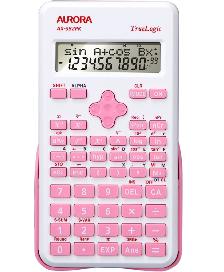 Aurora AX-582PK calculator Pocket Scientific Pink