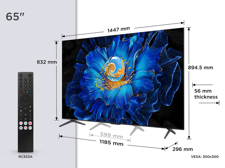 TCL C6KS 65C6KS-UK TV 165.1 cm (65") 4K Ultra HD Smart TV Wi-Fi Metallic