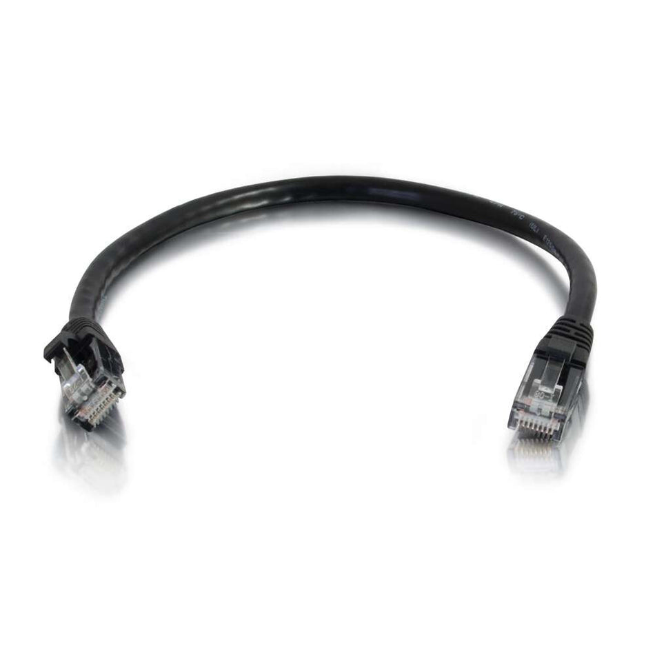 C2G 0.5m Cat5e Booted Unshielded (UTP) Network Patch Cable - Black