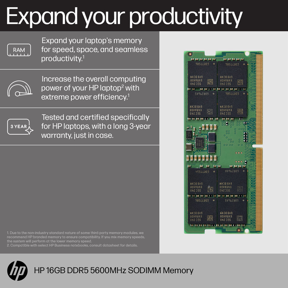 HP 16GB DDR5 5600MHz SODIMM Memory