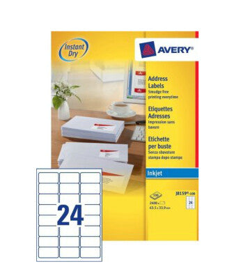 Avery J8159-100 addressing label Self-adhesive label White