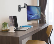 Manhattan Wall Mount for TV & Monitors (Spring Arm 3 pivots), For screens 17" to 32", VESA compatibility: 75x75mm and 100x100mm - check the dimensions of the four mounting holes on back of screen to ensure it fits, Max 8kg, Black, Bracket, Lifetime
