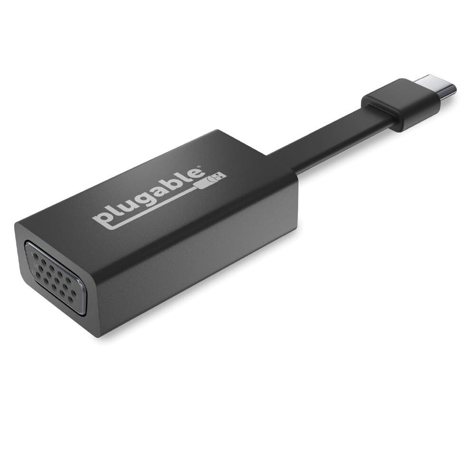 Plugable Technologies USB C to VGA Adapter, Thunderbolt 3 to VGA Adapter Compatible with Macbook Pro, Windows, Chromebooks, 2018 iPad Pro, Dell XPS, and more (Driverless, supports up to 1920x1200 @ 60Hz)