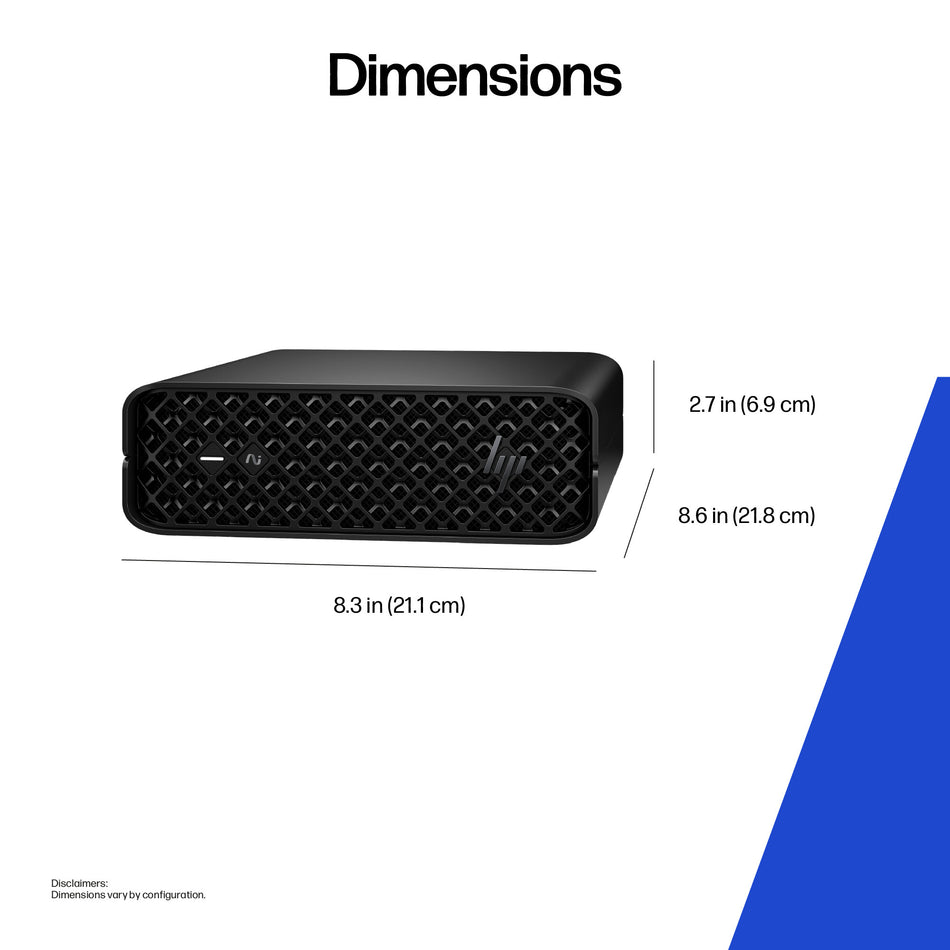 HP Z2 Mini G1i Workstation Desktop PC Intel Core Ultra 9 285K 64 GB DDR5-SDRAM NVIDIA RTX 2000 Ada Windows 11 Pro Mini PC AI PC, AI Workstation Black