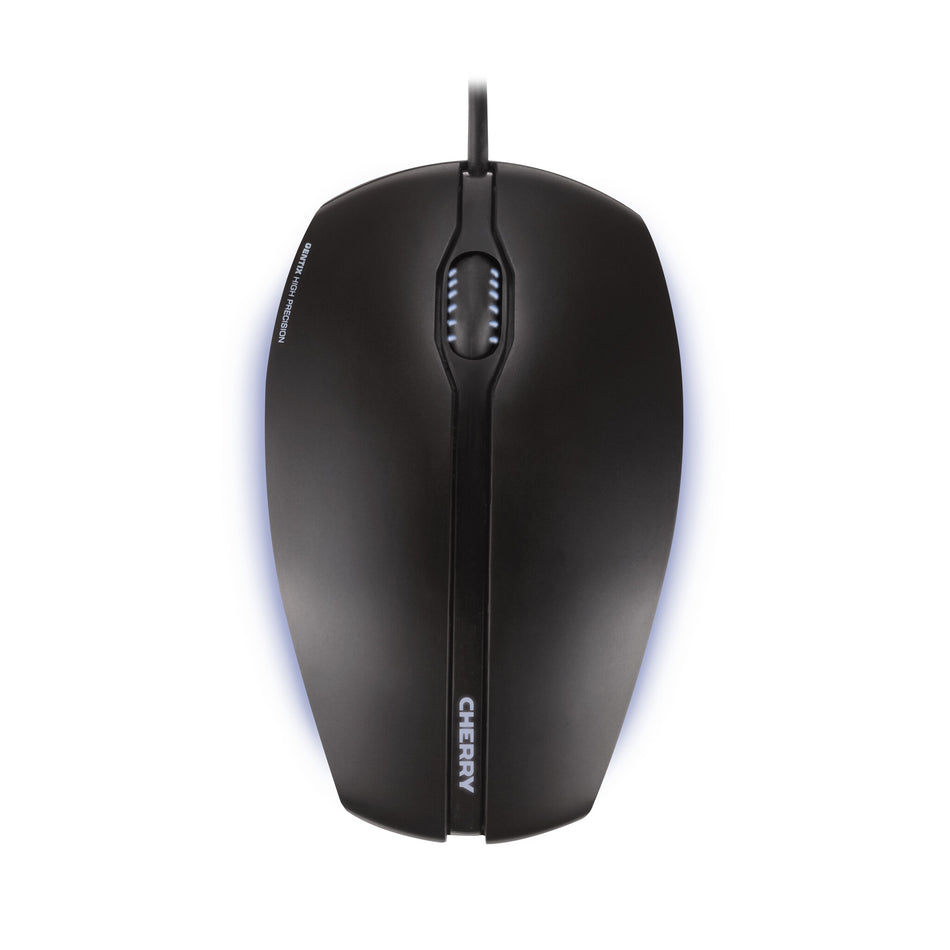 CHERRY GENTIX CORDED ILLUMINATED MOUSE, Black, USB