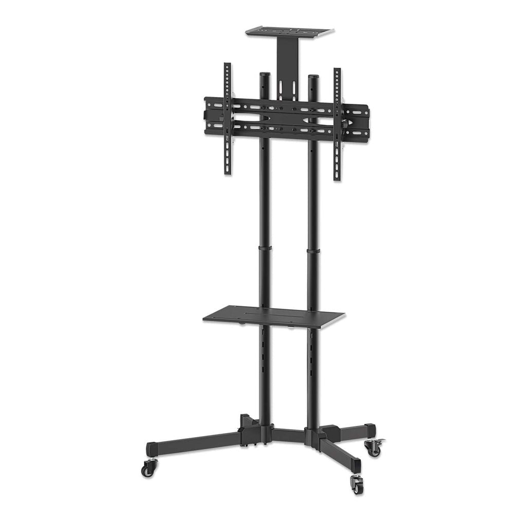 Manhattan Trolley Mount Stand for TV & Monitors, For screens 37" to 65", VESA compatibility: all between 200x200 to 600x400mm - check the dimensions of the four mounting holes on back of screen to ensure it fits, Max 40kg, Black, LFD, Bracket, Lifetime