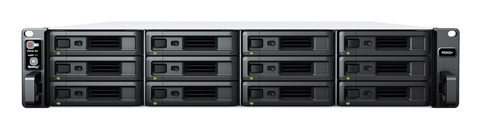 Synology RackStation RS2423+ NAS Rack (2U) Ryzen Embedded V1780B 8 GB DDR4 48 TB HDD DiskStation Manager Black