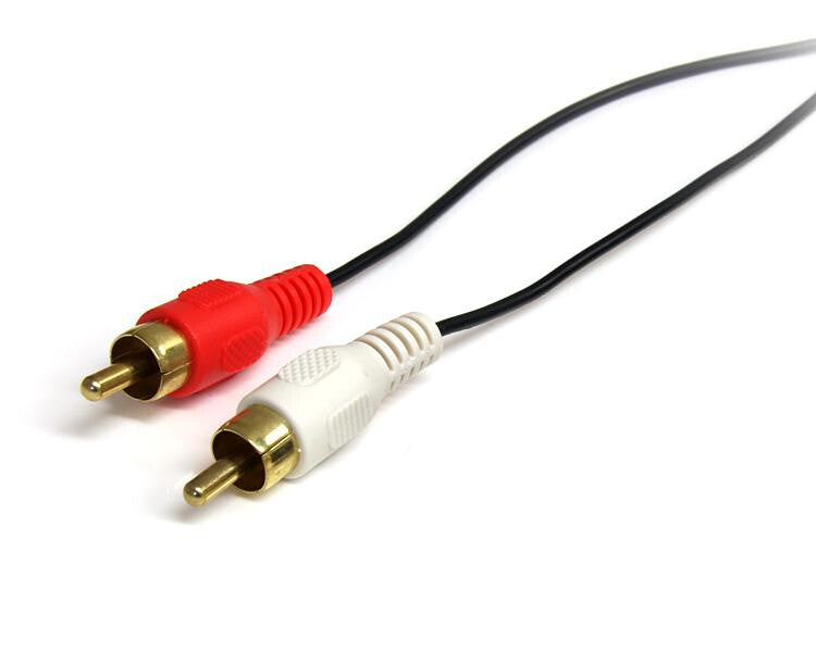 StarTech.com 3 ft Stereo Audio Cable - 3.5mm Male to 2x RCA Male