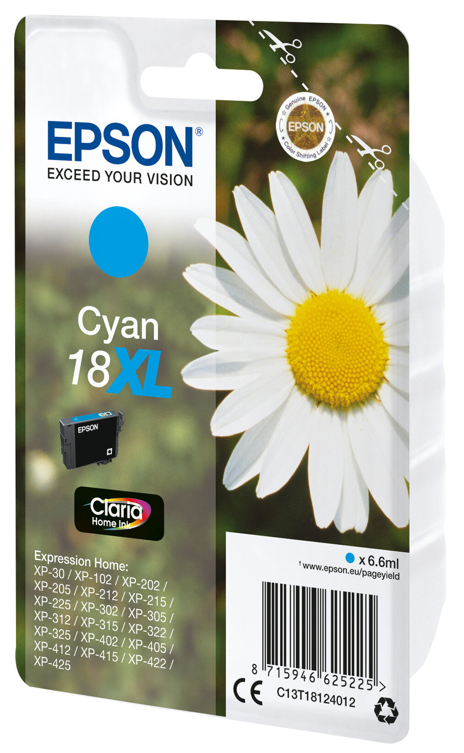 Epson Daisy Singlepack Cyan 18XL Claria Home Ink