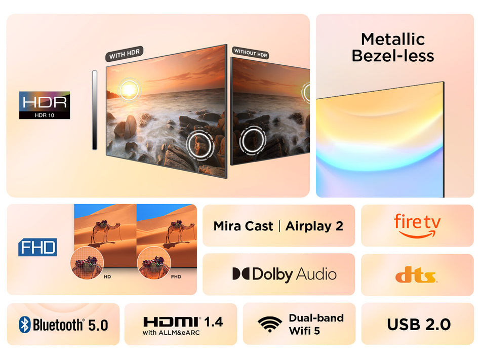 TCL SF5 Serie Smart TV Full HD 32" 32SF540, HDR 10, Dolby Audio, Multisound, Android TV
