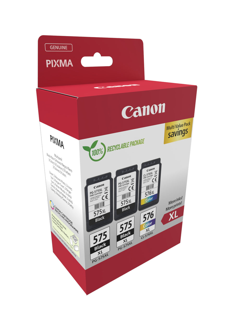 Canon 5437C004 ink cartridge 3 pc(s) Original High (XL) Yield Black, Cyan, Magenta, Yellow