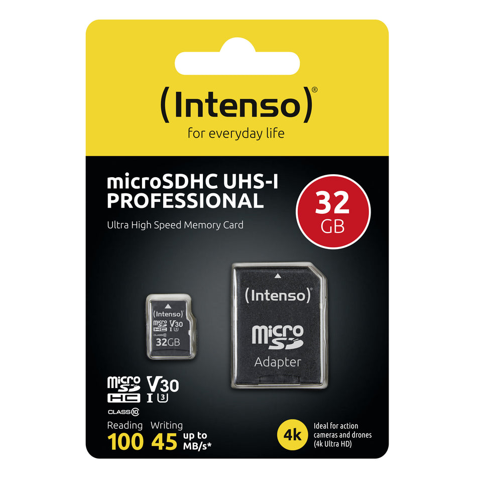 Intenso 3433480 memory card 32 GB MicroSDHC UHS-I Class 10