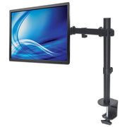 Manhattan Desk Mount for TV & Monitors (Full Motion), For screens 13" to 27", Clamp fitting to desk, VESA compatibility: 75x75mm and 100x100mm - check the dimensions of the four mounting holes on back of screen to ensure it fits, Max 8kg, Bracket,