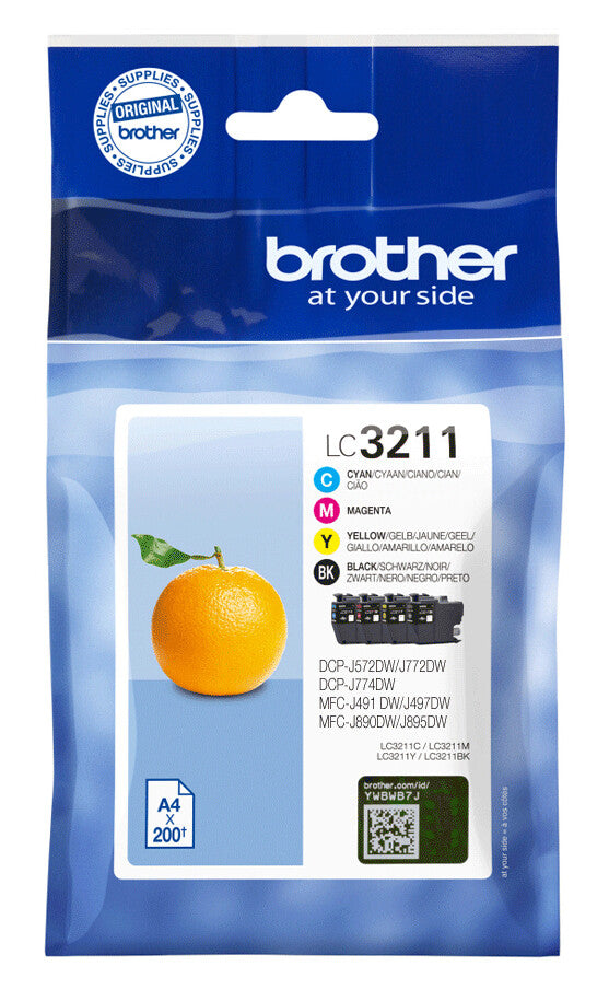 Brother LC3211VAL ink cartridge 4 pc(s) Original Standard Yield Black, Cyan, Magenta, Yellow