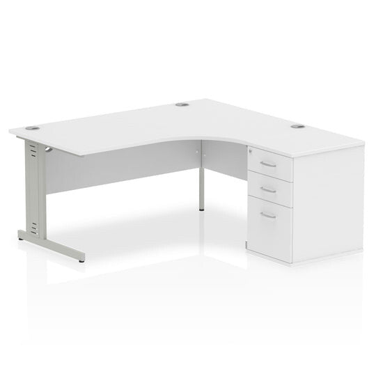 Dynamic Impulse Right Crescent Desk Workstation