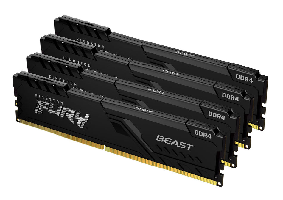 Kingston Technology FURY Beast 128GB 3600MT/s DDR4 CL18 DIMM (Kit of 4) Black