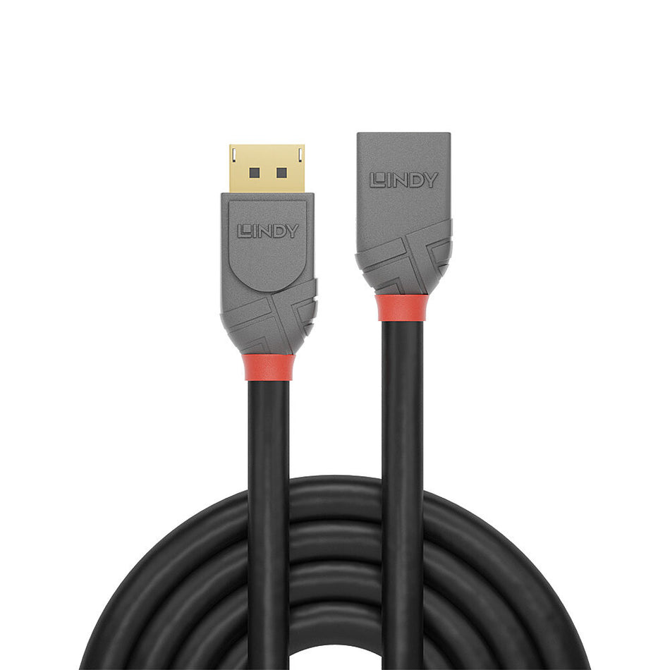 Lindy 3m DisplayPort 1.4 Extension Cable, Anthra Line